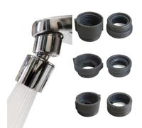 Rotating Faucet Aerator Extension, Nozzle Faucet Adapter, Universal Spray Filter, Kitchen Faucet Extension, Kitchen and Bathroom Faucet Replacement (Silver)