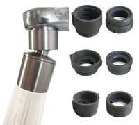 Rotating Faucet Aerator Extension, Nozzle Faucet Adapter, Universal Spray Filter, Kitchen Faucet Extension, Kitchen and Bathroom Faucet Replacement (Brushed Nickel)