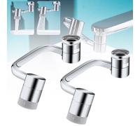 Rotating Faucet Extender, Swivel Faucet Extender, Universal 360° Swivel Faucet Aerator Extension, Dual Spray Modes, Adjustable Splash-Free Water Filter, for Kitchen & Bathroom Sink (2)