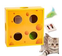 Rotating Feather Cat Toy, Intelligent Detection Cat Toy, Automatic Cat Puzzle, Battery Powered Interactive Cat Toy 11.22x11.22x2.76" for Gat