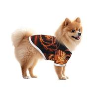 Rotating Flames Mesh Dog Shirt - Lightweight & Breathable, Quick Dry Stretchy Pet T-Shirt Vest for Small Dogs