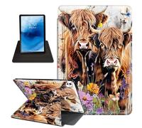 Rotating for iPad Case, for iPad Pro 11 2024, Magnetic Flip Design PU Leather Material Exquisite Patterned, Various Exquisite Patterns for iPad Pro 11 2024 Case(Highland Cows)
