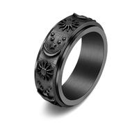 Rotating For Steel Rings For Men Women Unisex Jewelery Wholesale Stars Moon Band Rin Moon Band