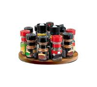 Rotating for the Kitchen - Rack, Rotating Storage, Stylish Turntable for Storage Cabinets, Design Made of Wood and Iron for Durability, Storage Rack