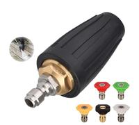 Rotating For Turbo Nozzle for 4000 PSI Pressure Washers Supporting Efficient Large Area Cleaning and 1/4 Inch Quick Fit (30mm)