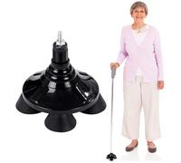 Rotating Four Corner Crutch Base - Rubber Four Legged Foot Pad | Replacement Non Slip Crutch Tip, 19 Mm Self Standing Stability Base, Universal Walking Cane Accessories