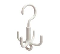 Rotating four-pronged hanger hook, Clutter Prevention Solution, white, Rotating Hook Swivel, Coat Hat holder, Multi-Purpose Belt Hanger, Wide to Application, for Wardrobe Bedroom Closet Storage