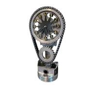 Rotating Gear Clock Motorized Chain Clock for Home Decor Industrial Steampunk Vintage Style Perfect for Office or Living Room Desktop Decoration