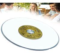 Rotating Glass Plate 27.56 Inches, Round Lazy Susan, Tempered Glass Serving Tray, Dining Table Organizer and Spice Storage