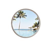 Rotating Glass Window 360 Degree Rotating Round Window Aluminum Frame Tempered Glass Handle 60-100cm(60cm/23.6in)