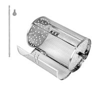 Rotating Grill Basket, Stainless Steel Rotating Grill Basket, Air Fryer Cage, Coffee Roaster Round Grill Basket, BBQ French Fries, Baking Nuts, Coffee Beans Grill Basket