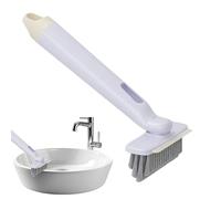 Rotating Grout Brush for Crevices - Adjustable Slim Scraper with Strong Bristle Head, Heavy-Duty Edge Cleaner for Hard-to-Reach Corners, Efficient Dirt Removal | Home Industrial Floor Tile Wall Window