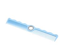 Rotating Hair Cutting Comb with Dual Size Teeth for Sectioning | Plastic and Tpr Build, Blue Finish, Rounded Teeth, Finger Ring, Home Haircutting and Neckline Work