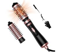 Rotating Hair Dryer Brush, OKWRAP 3-in-1 Hair Dryer Brush, 360° Rotating Hot Air Brush, Hot Air Brush Set with 2 Brushes,Rotating Hair Styler Ionic Blow Volumizer, for Dry Hair,Curl Hair
