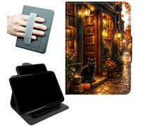 Rotating Handle Case for 6.8" Kindle Paperwhite 11th Gen 2021, Bookshop Cat