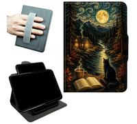 Rotating Handle Case for Fire HD 10 9th/7th Gen 2019/2017, Bookshop Cat