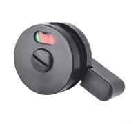 Rotating Handle Privacy Lock with Status Indicator for Public Shower and Toilet Enclosure Doors in Municipal Facilities