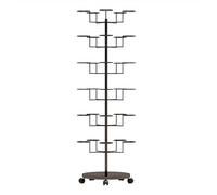 Rotating Hat Display Stand with Wheels, 6-Tier Freestanding Hat Rack for Caps and Wigs, Organizer Rack