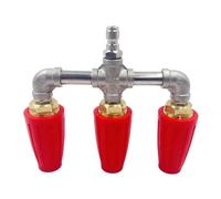 Rotating High Pressure Nozzle with Three Outputs, Rotating Turbine for Pressure Washers 4000 PSI, Cleaning Accessories with Quick Connection, for Washing Cars, Floors, Patios, Windows, Tools