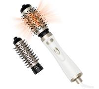 Rotating Hot Air Brush with Ionic Technology, 2in1 Hair Dryer Volumizing Tool, Dual Barrels 2' and 1.5'