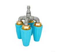 Rotating Jet Nozzle for Concrete Driveway Clean(light blue) | 4-in-1 design, 360 rotation, 4000 PSI max, quick connect, removes tough stains fast