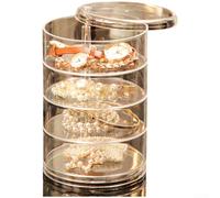 Rotating Jewelry Box 360 Degree Transparent Multi-Layer(E)
