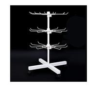 Rotating Jewelry Display Holder - 3/4/5/6/7 Tier Movable Tree Rack for Necklaces Earrings Bracelets & Rings - Elegant White Jewelry for Retail & Home Storage