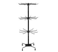 Rotating Jewelry Display Stand,Metal 3Tier 180° Rotation Jewellery Hanger,Adjustable Height Necklace Holder,Open Ewelry Retail Shows Stands,for Earring Bracelet Necklaces Keyring Fairs Round Organiser