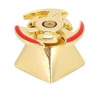 Rotating Keycap Aluminum Alloy Artisan Keycap, Custom Mechanical Keyboard Accessory with Smooth Spin Bearing, Ergonomic Height for Universal MX Switch Keyboards (Gyro gold)