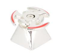 Rotating Keycap, Aluminum Alloy Artisan Keycap for Mechanical Keyboard, Custom Novelty Special Shape Keycaps with High - Speed Bearing, Stress Relief Toy for Gamers and Typists (spinning top silver)