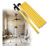 Rotating Laser Level Tripod Stand with Multi-Function Fine-Tuning Pan-Tilt Head, Laser Leveling Mounting Pole/Grade Rod, Spirit Level Support Column System(2.4m/7.8ft)