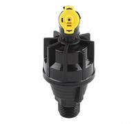 Rotating Lawn Sprinkler 360 Degree Automatic Garden Irrigation Nozzle Adjustable Spray Radius for Farm Orchard Nursery Yellow Plastic DN15 Interface Watering System(nozzle)