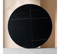 Rotating Lazy Susan Tray - Large Round Marble Texture Serving Plate for Dining Table 20in 24in 36in 12mm Thick Centerpiece for Entertaining & Home Décor