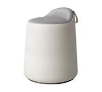 Rotating Leather Makeup Stool with Backrest Modern Padded Vani Chair Round Ottoman for Beau Room Multifunctal Dressing Table Seat Slish Makeup Chair