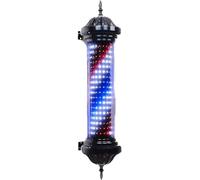 Rotating LED Barber Pole, Waterproof Hair Salon Open Sign Wall-Mounted for Indoor Outdoor Use