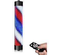 Rotating LED Barbers Pole Light, Wall-mounted Outdoor Wall Light,Outdoor Waterproof Barber Shop Sign With Illuminated Stripes, Semi-circular,Waterproof Save Energy,remote Control(Gold,125cm)