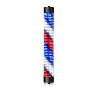 Rotating LED Barbers Pole Light - Waterproof Wall-Mounted Sign with Illuminated Stripes for Barber Shop Entrance & Window Display