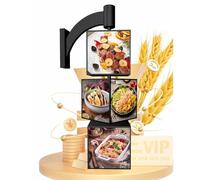 Rotating LED Light Box - Multi-Layered Four-Sided Display for Outdoor Wall Advertising in Shops and Cafes