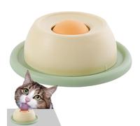 Rotating Lick Plate for Cats, Interactive Slow Feeder, Anti-Vomiting Puzzle Mat, Promoting a Slower, More Enjoyable Eating Experience for Cats and Pets, 4.72x4.72x1.57 Inches