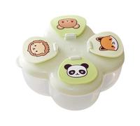 Rotating Lid Baby Powder Dispenser 4 Individual Compartments Compact Organiser For Diaper Bag Fitness Travel Leak Proof Portable Powder Dispenser For Gym