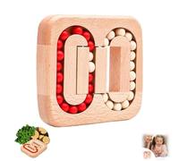 Rotating Magic Bean Fingertip Toy Wood Puzzles, Wooden Spinning Magic Cube Toys, Funny Bean Brain Teaser Sensory Puzzles, Interactive Rotating Puzzles Cube for Adults (1PCS,Wooden beads)