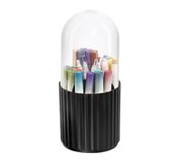 Rotating Makeup Brush Holder - 360 Degree Seamless Rotating Eyeliner Container Cup with Stabilizing Base | Extra Large Desktop Makeup Storage Rack with 5 Special Slot Compartments