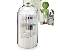 Rotating Makeup Brush Organizer Bird Cage Design Cosmetic Storage Case