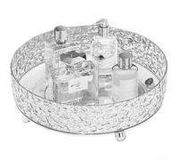 Rotating Makeup Organiser 23cm Silver for glacier Texture Rotating(Large)