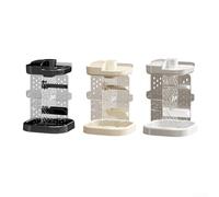 Rotating Makeup Organizer, 6-Tier Adjustable Cosmetic Display Stand with 360 Degree Silent Spin, Raised Edge Vanity Storage for Skincare, Perfume, Nail Polish,(white)