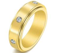 Rotating Mantra Stainless Steel Ring for Men Zen Spiritual Jewelry Six Sacred Words Design Buddhist Inspired Gift for Him