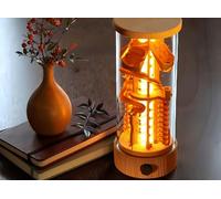 Rotating Marble Lamp - LED Ambient Light with Moving Ball Track, Creative Desk Decor for Bedroom, Office & Living Room - Unique Gift for Home Decor Lovers, Stress Relief Night Light (Warm White)