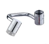 Rotating Mechanical Arm Faucet with Adjustable Height for Bathroom Sink Use Dual Mode Water Flow Splash Prevention Stainless Steel Spout Connector (dual gear)