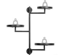 Rotating Metal Plant Shelf 3 Tier Wall Mount Adjustable Sunlight Exposure | Matte finish frame with three shelves mounts to wall suits modern decor and fits succulents or herbs