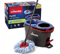 Vileda H2PrO Spin Mop System - Separates Clean and Dirty Water - Effortless Wringing - Microfibre Cleaning - Easy Assembly - Ergonomic Design - Formerly Known as Vileda RinseClean